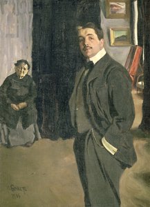 Portrait de Sergei Pavlovich Diaghilev (1872-1929) avec sa nourrice, 1906